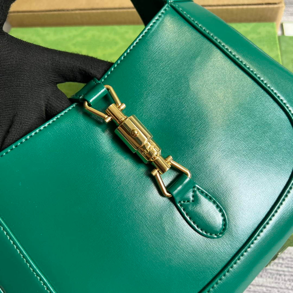 Gucci ‎636709 Jackie 1961 small shoulder bag green leather