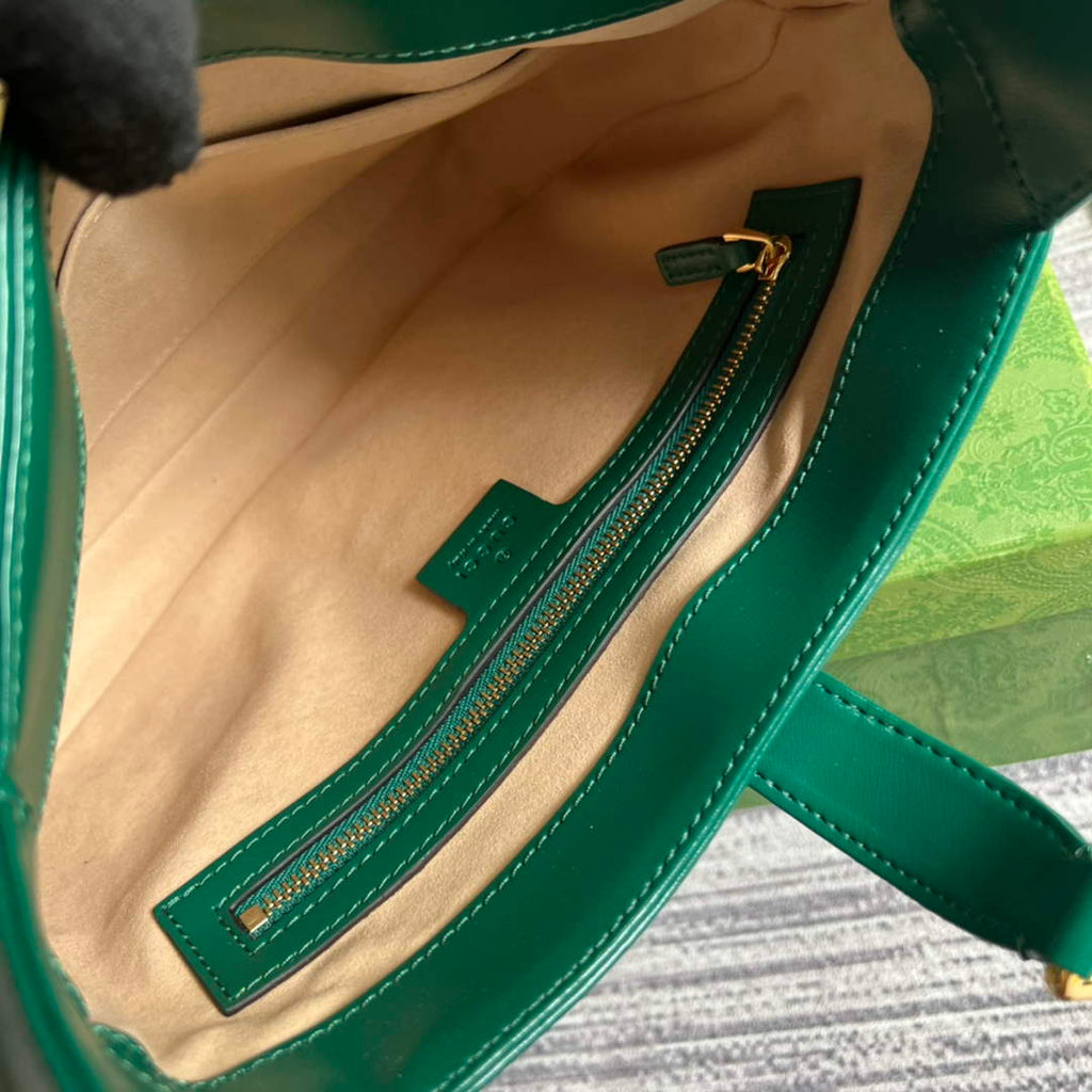 Gucci ‎636709 Jackie 1961 small shoulder bag green leather