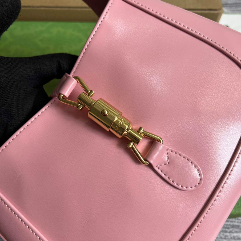 Gucci ‎636709 Jackie 1961 small shoulder bag Pink leather