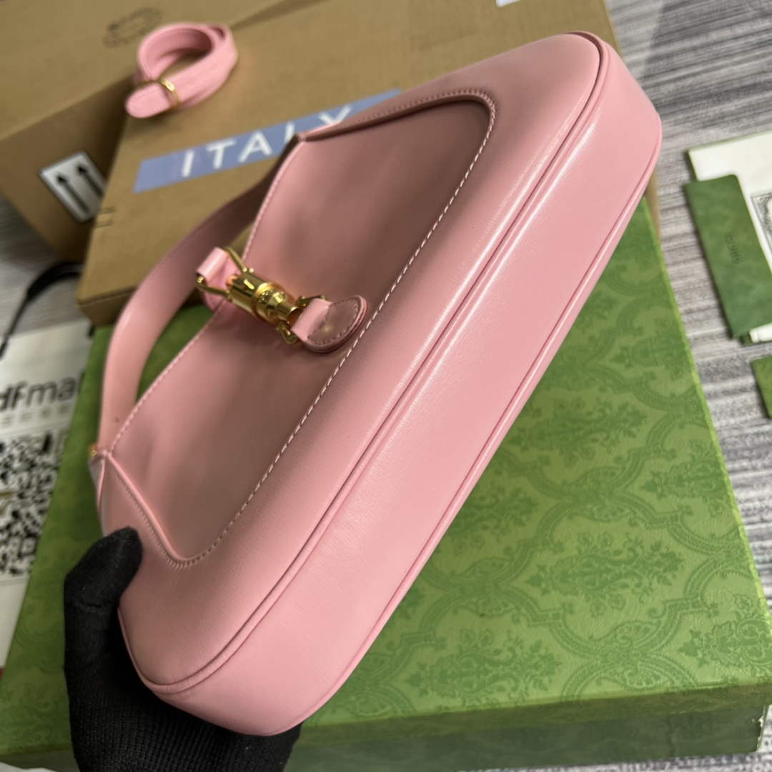 Gucci ‎636709 Jackie 1961 small shoulder bag Pink leather