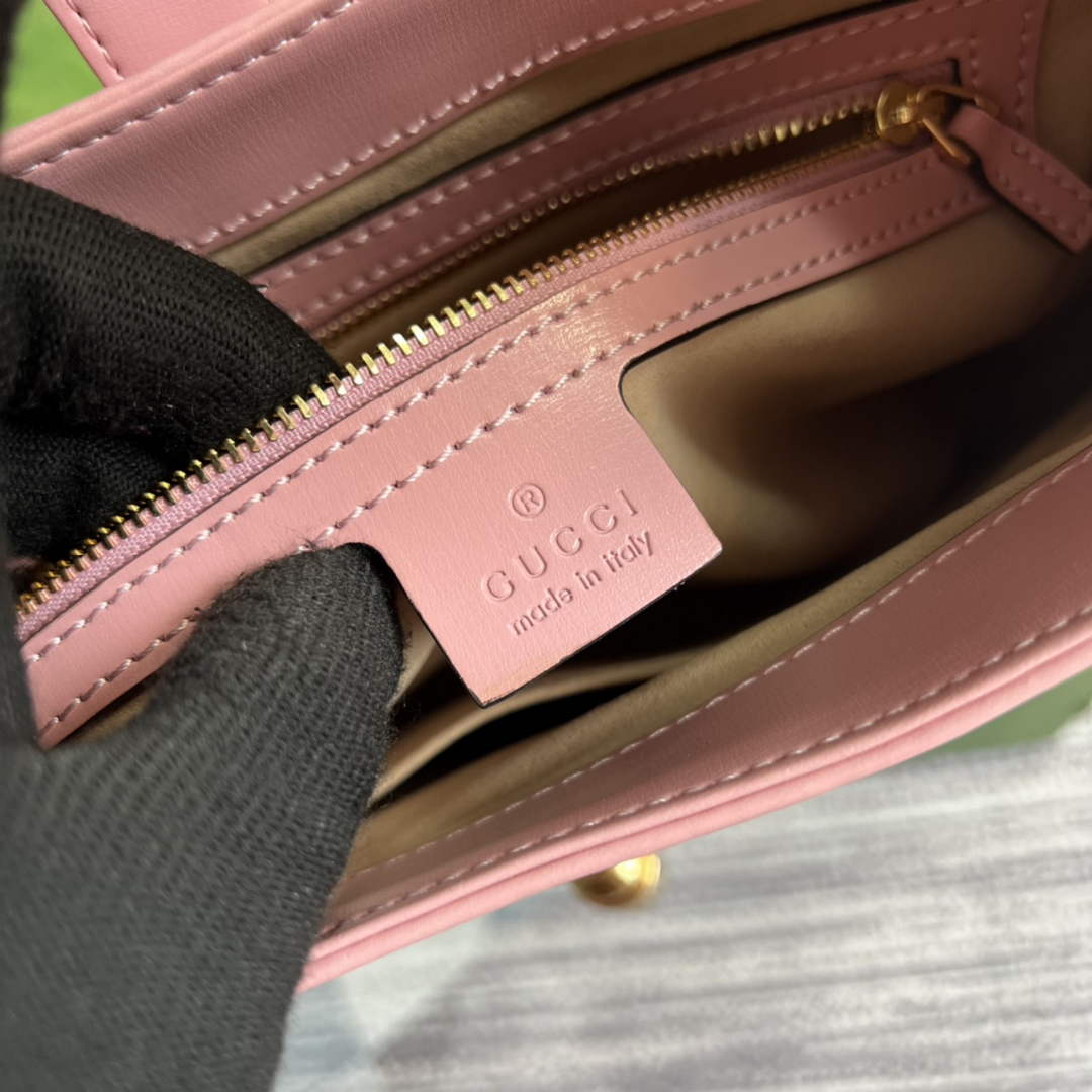 Gucci ‎636709 Jackie 1961 small shoulder bag Pink leather