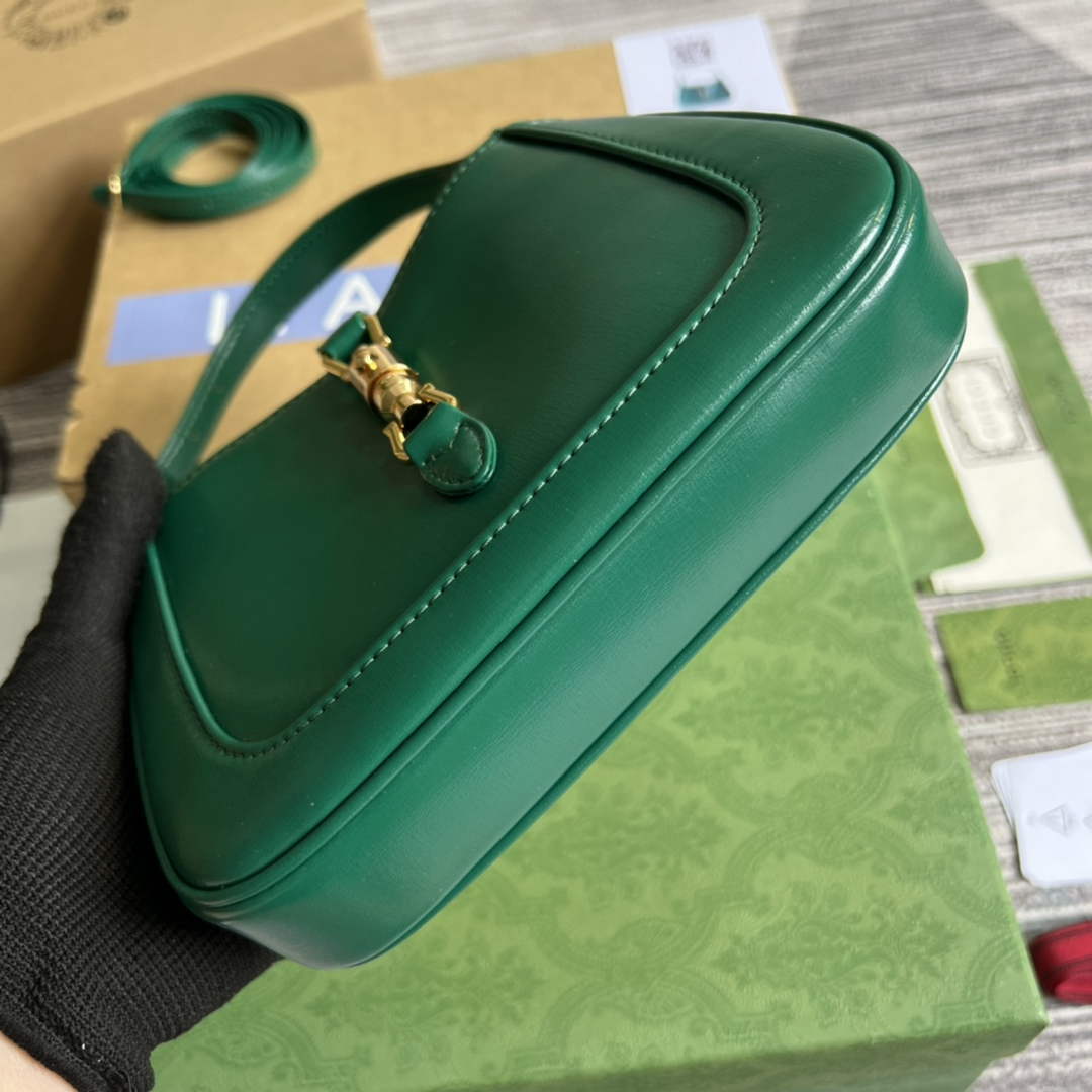 Gucci 637091 Jackie 1961 mini shoulder bag Green leather