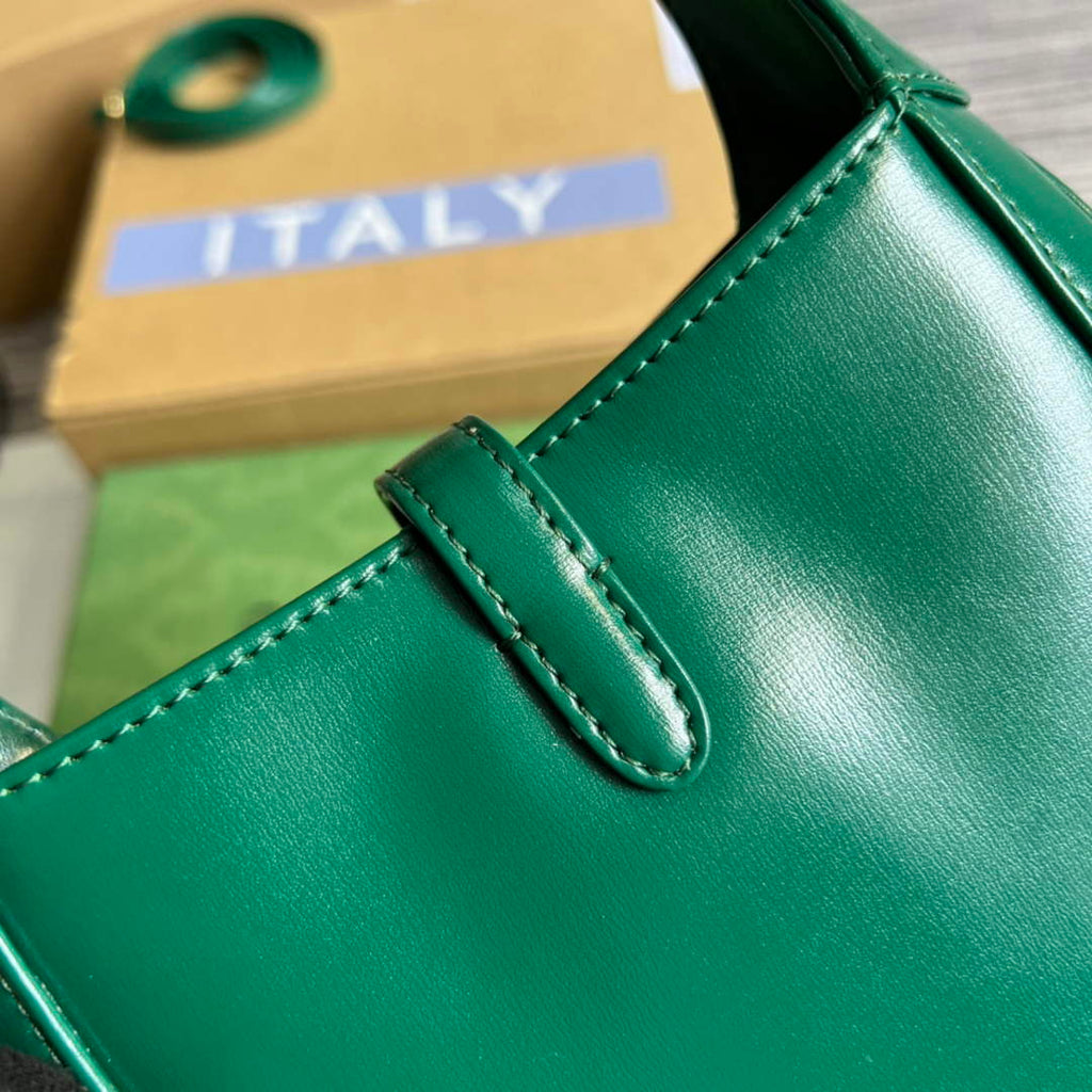 Gucci 637091 Jackie 1961 mini shoulder bag Green leather
