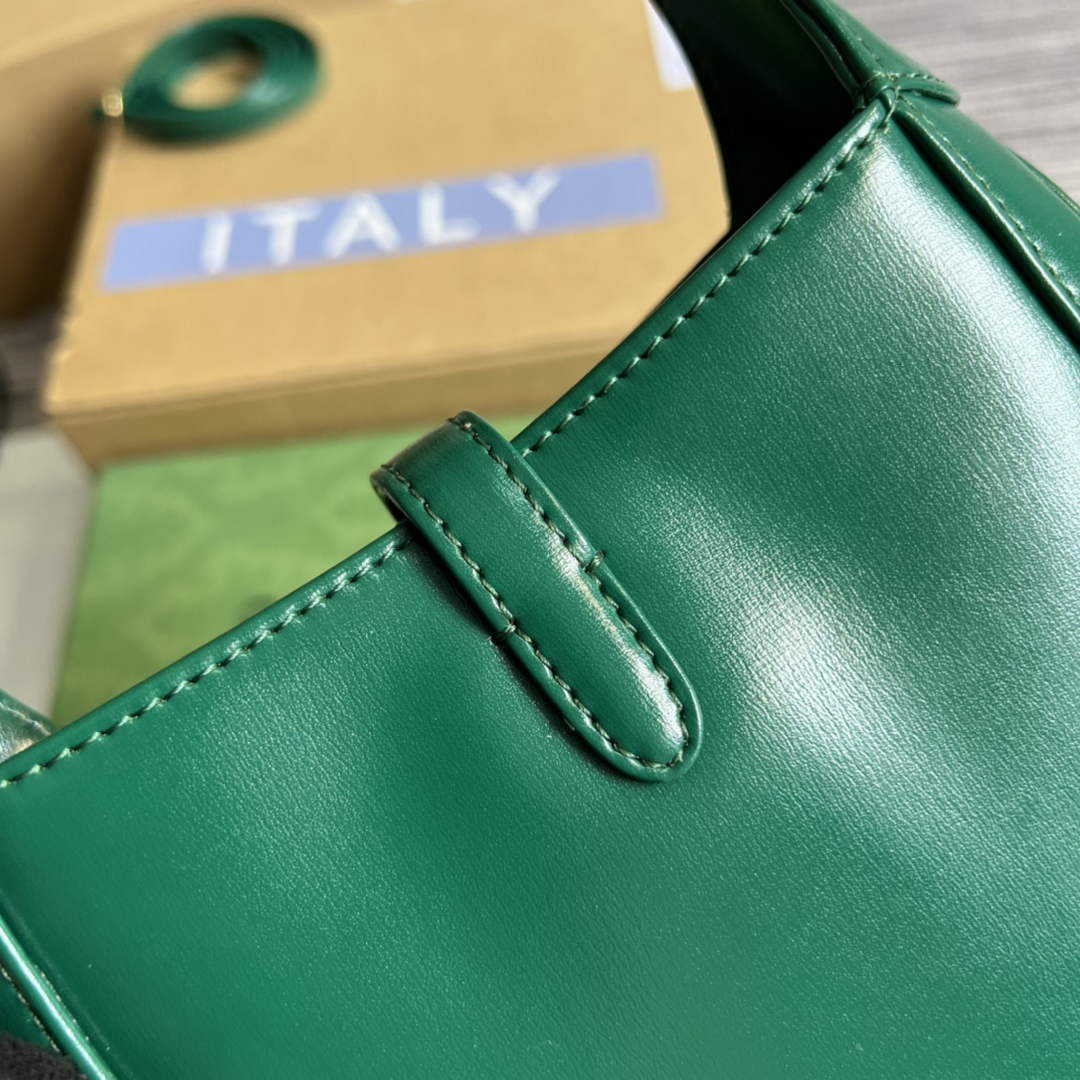 Gucci 637091 Jackie 1961 mini shoulder bag Green leather