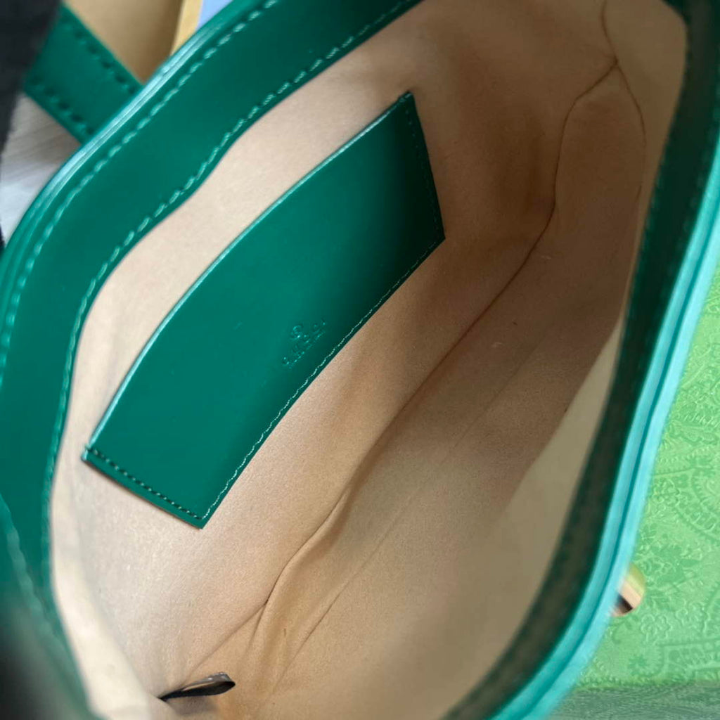 Gucci 637091 Jackie 1961 mini shoulder bag Green leather