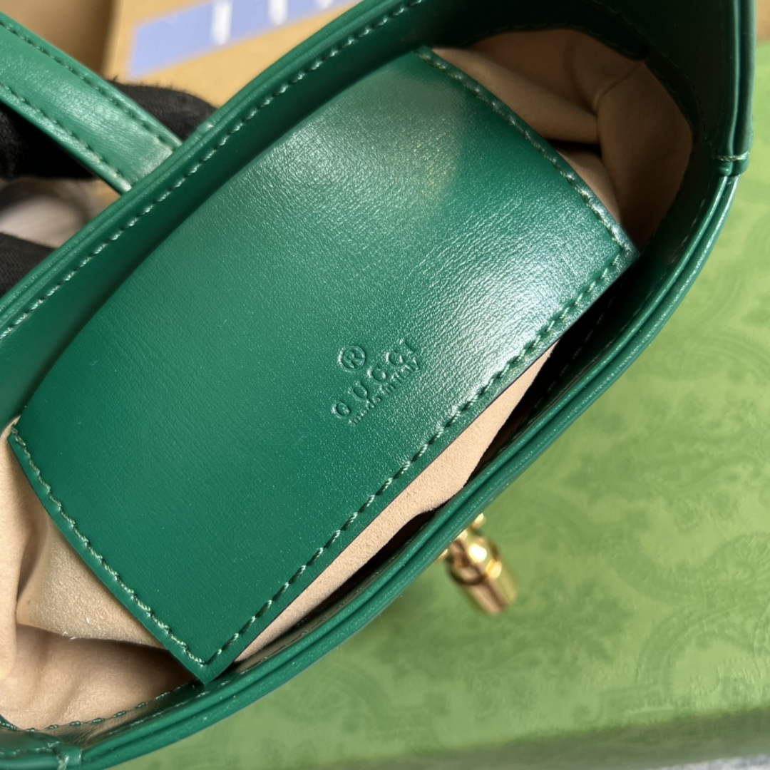 Gucci 637091 Jackie 1961 mini shoulder bag Green leather