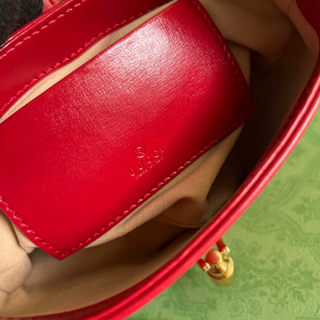 Gucci 637091 Jackie 1961 mini shoulder bag Red leather