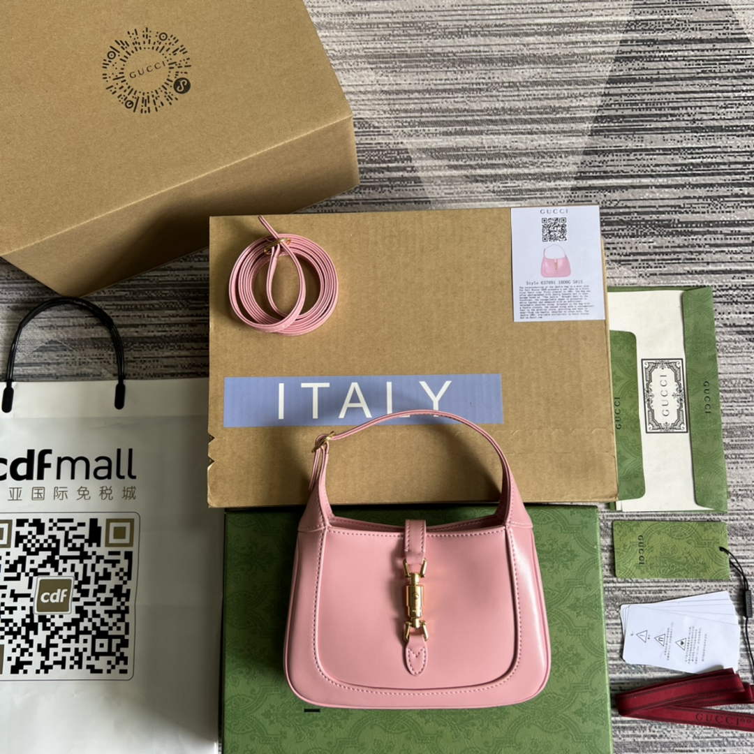 Gucci 637091 Jackie 1961 mini shoulder bag Pink leather