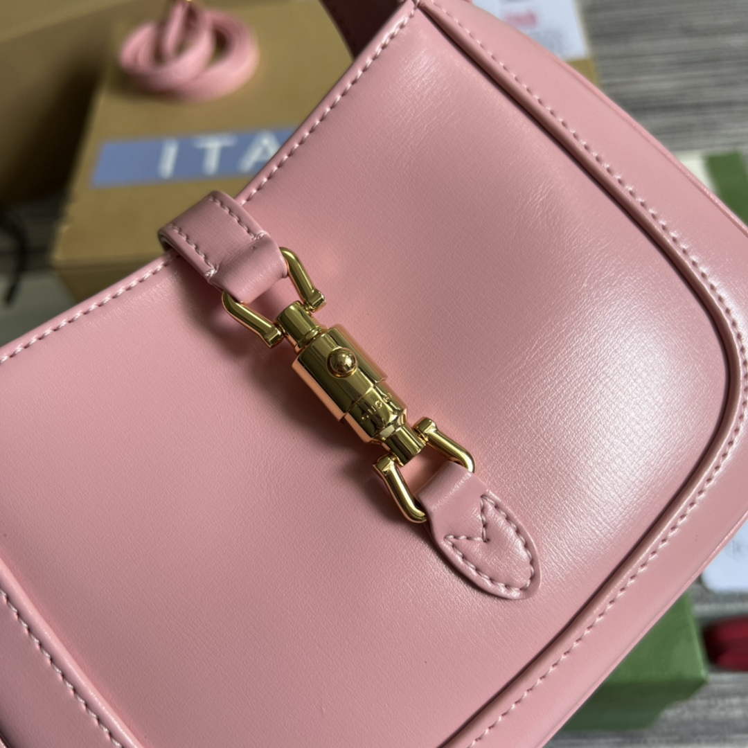 Gucci 637091 Jackie 1961 mini shoulder bag Pink leather