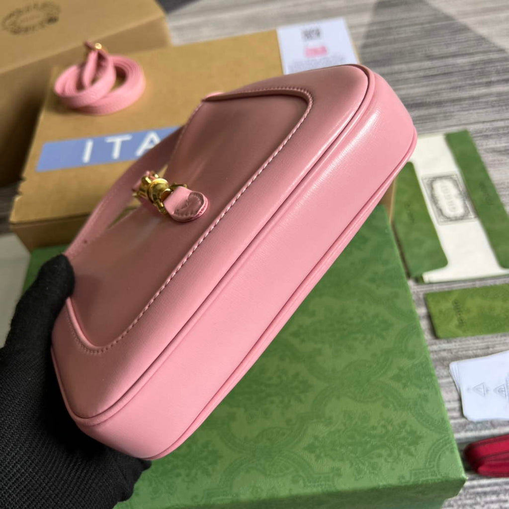 Gucci 637091 Jackie 1961 mini shoulder bag Pink leather