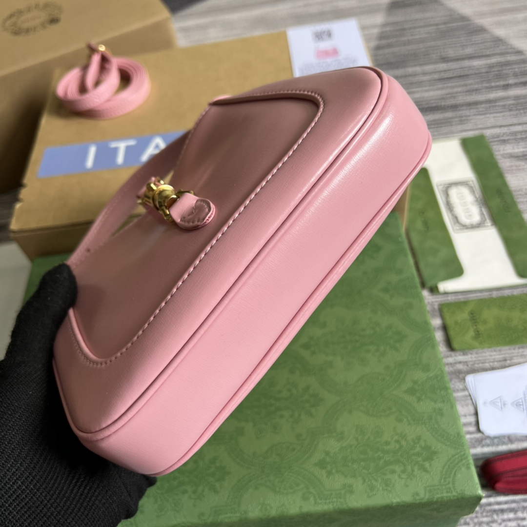 Gucci 637091 Jackie 1961 mini shoulder bag Pink leather