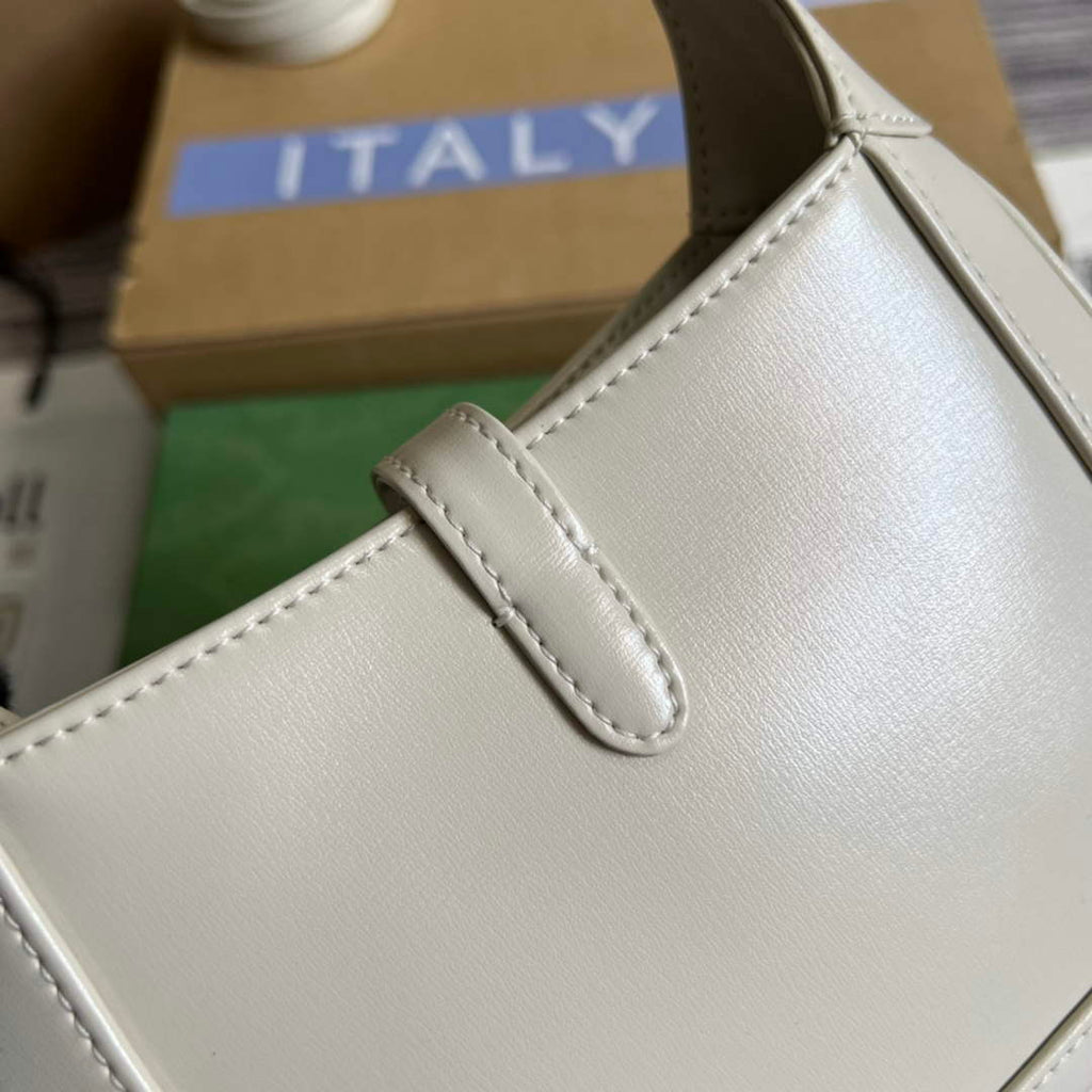 Gucci 637091 Jackie 1961 mini shoulder bag White leather