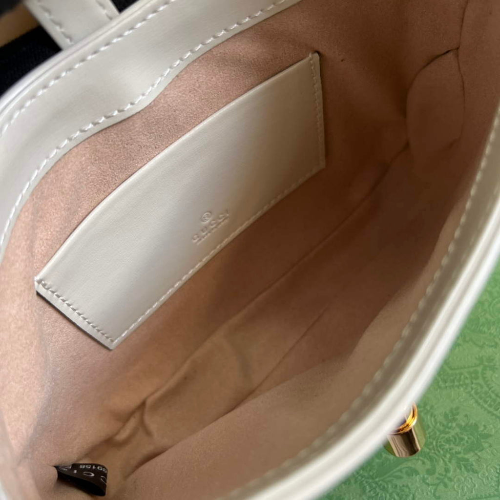 Gucci 637091 Jackie 1961 mini shoulder bag White leather