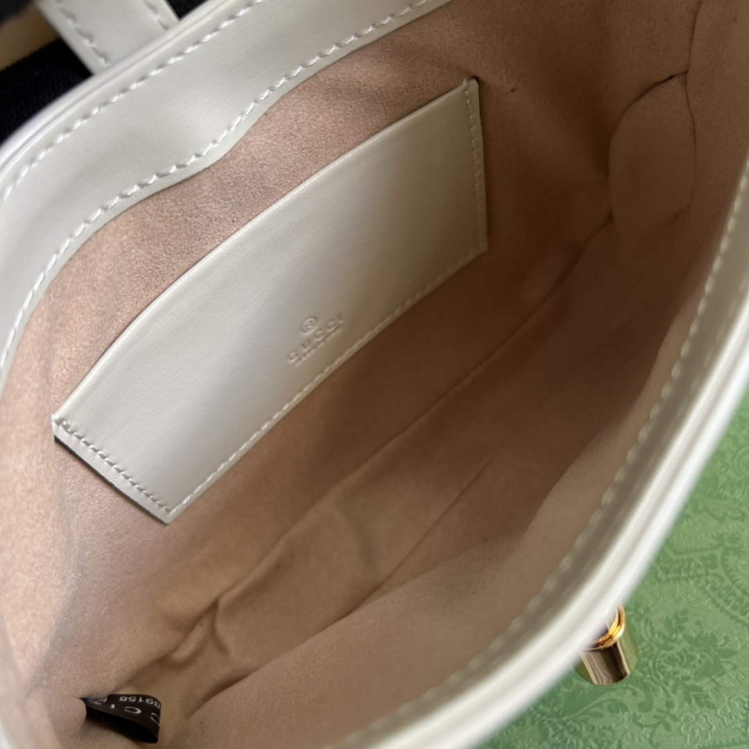Gucci 637091 Jackie 1961 mini shoulder bag White leather