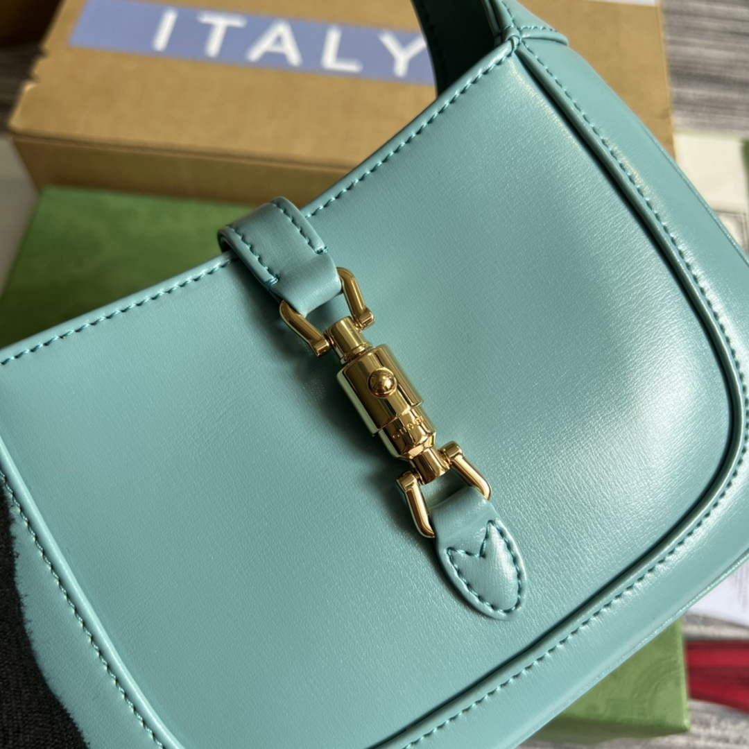 Gucci 637091 Jackie 1961 mini shoulder bag Blue leather