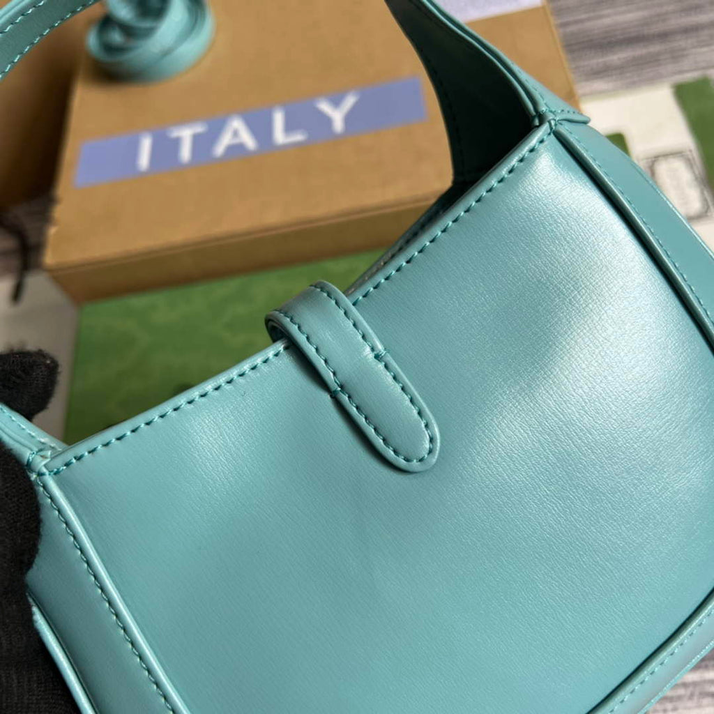 Gucci 637091 Jackie 1961 mini shoulder bag Blue leather