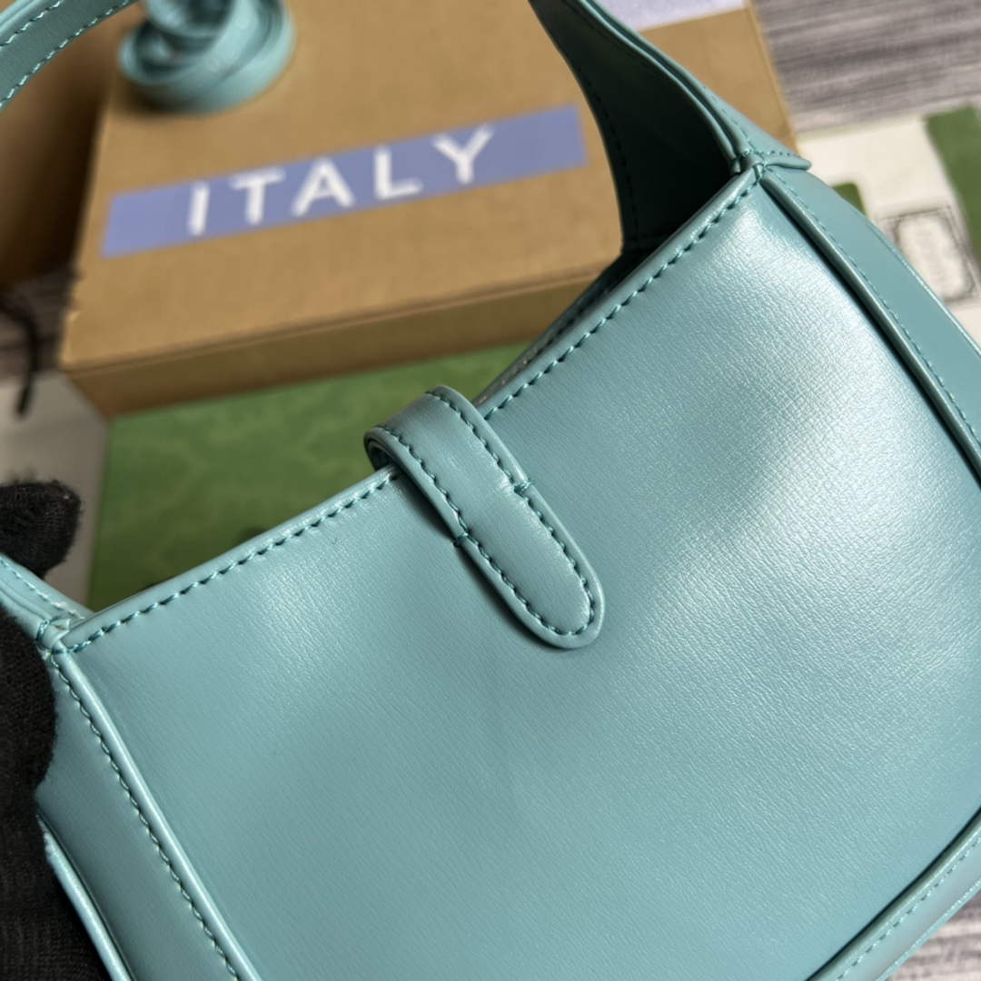 Gucci 637091 Jackie 1961 mini shoulder bag Blue leather
