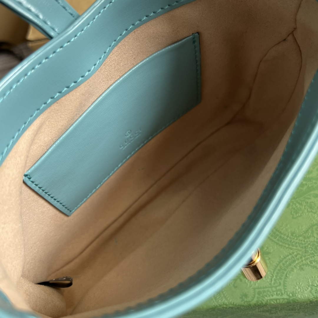 Gucci 637091 Jackie 1961 mini shoulder bag Blue leather