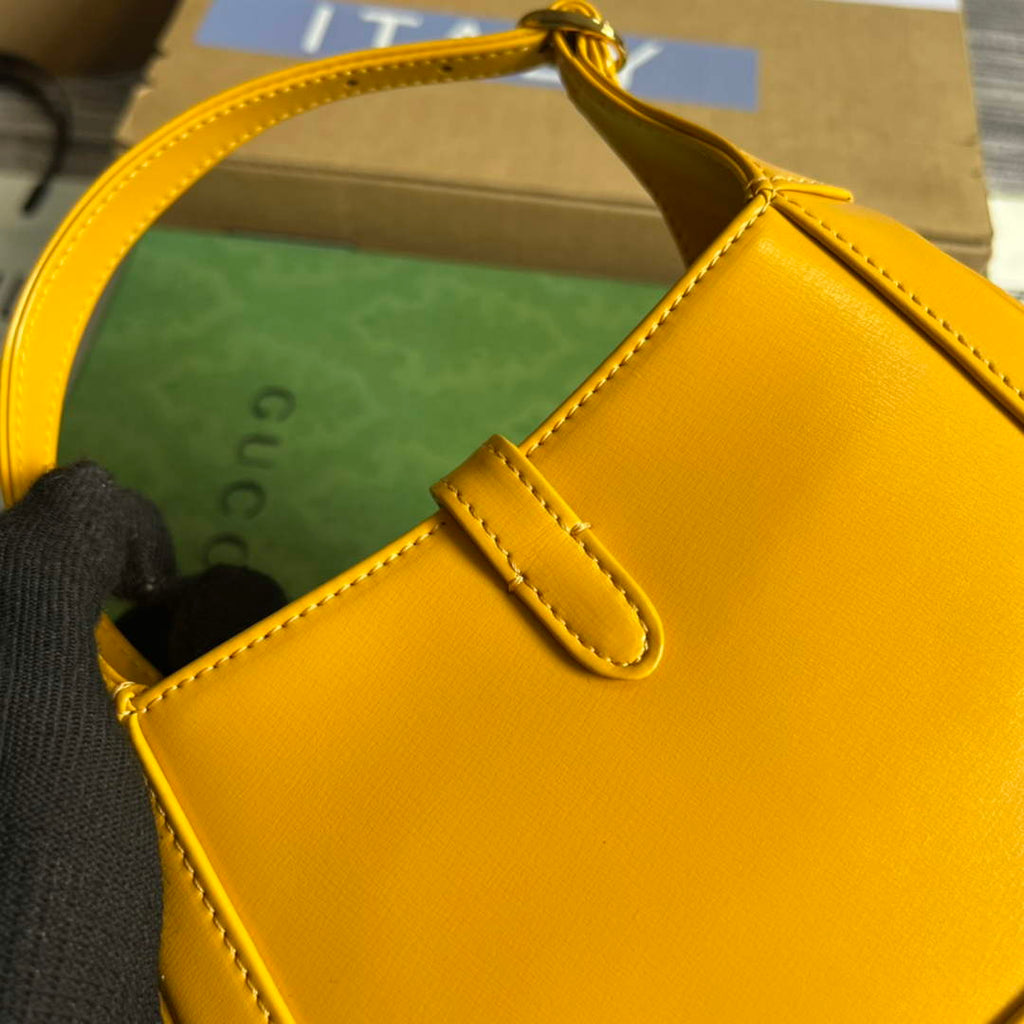 Gucci 637091 Jackie 1961 mini shoulder bag Yellow leather