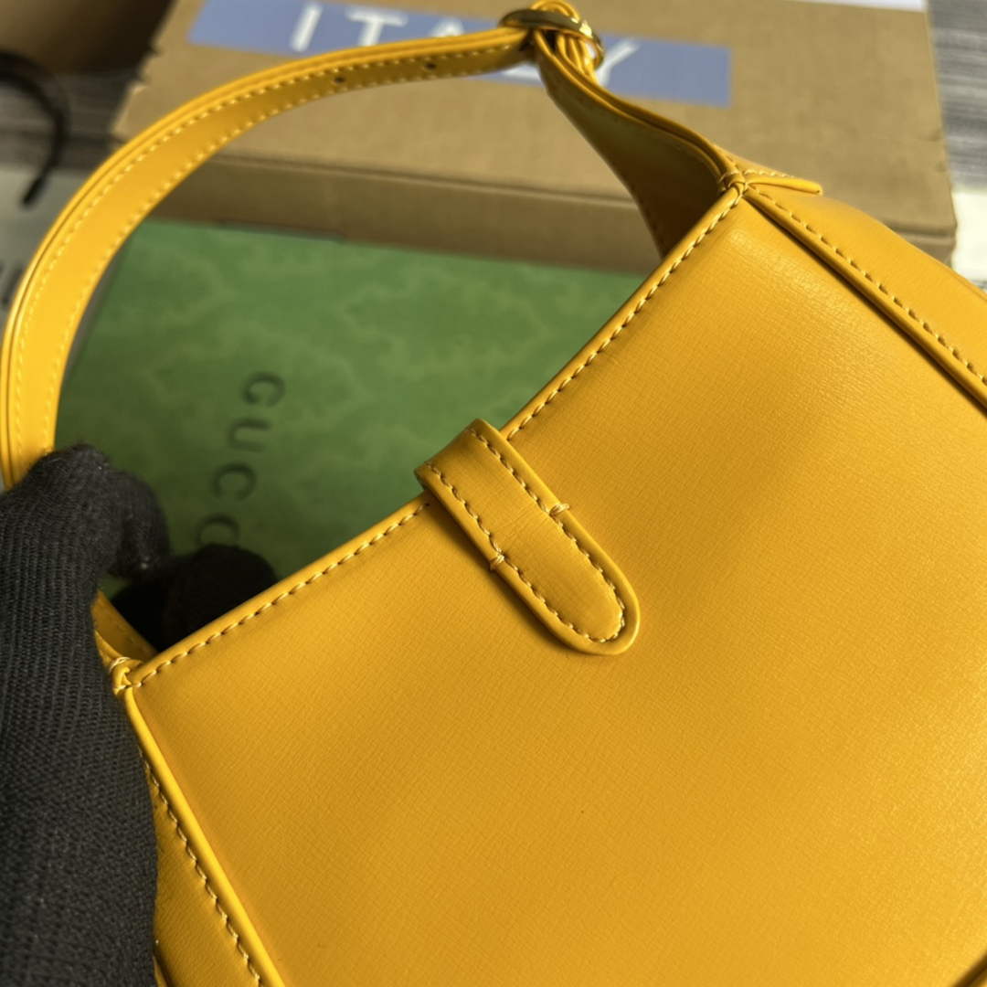Gucci 637091 Jackie 1961 mini shoulder bag Yellow leather