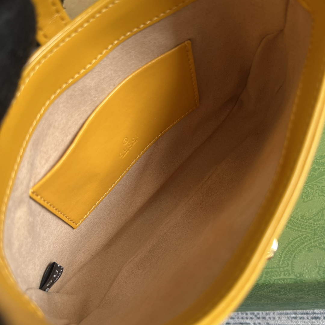 Gucci 637091 Jackie 1961 mini shoulder bag Yellow leather