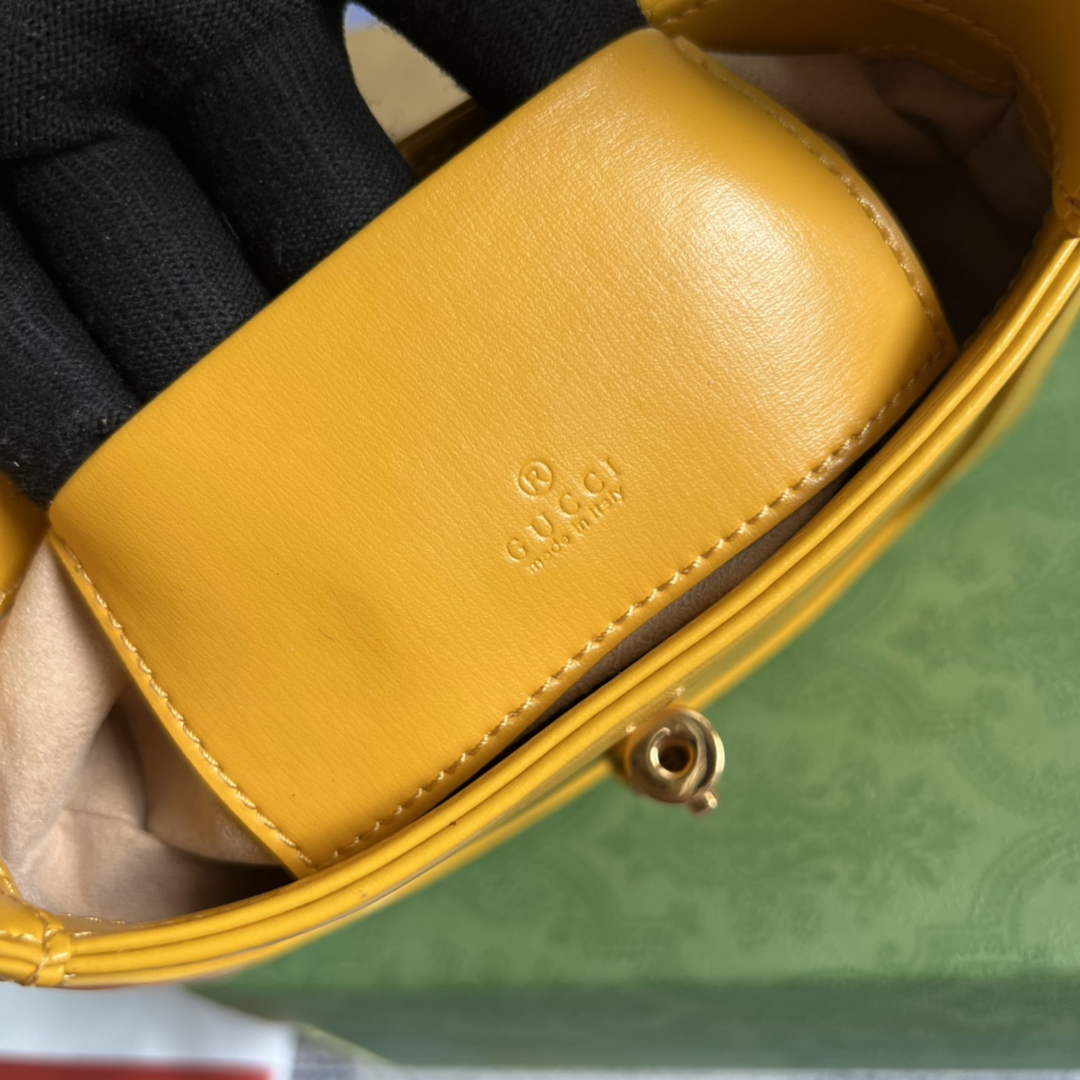 Gucci 637091 Jackie 1961 mini shoulder bag Yellow leather
