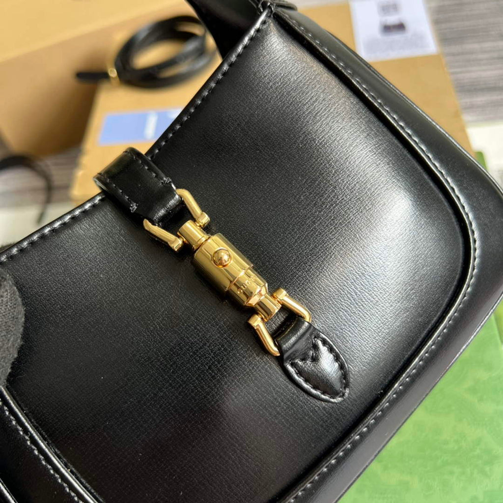 Gucci 637091 Jackie 1961 mini shoulder bag Black leather