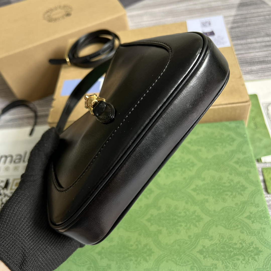 Gucci 637091 Jackie 1961 mini shoulder bag Black leather