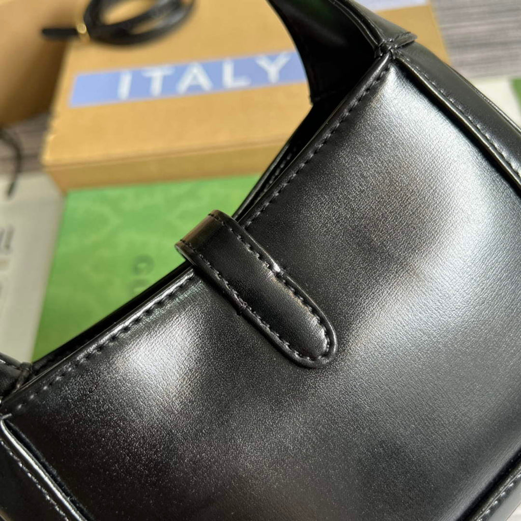 Gucci 637091 Jackie 1961 mini shoulder bag Black leather