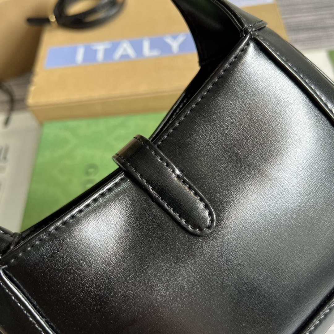 Gucci 637091 Jackie 1961 mini shoulder bag Black leather