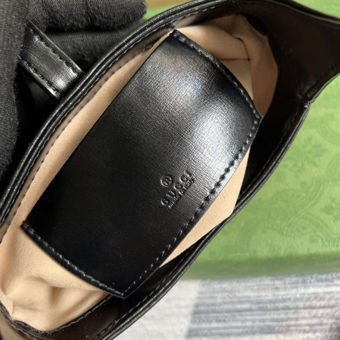 Gucci 637091 Jackie 1961 mini shoulder bag Black leather