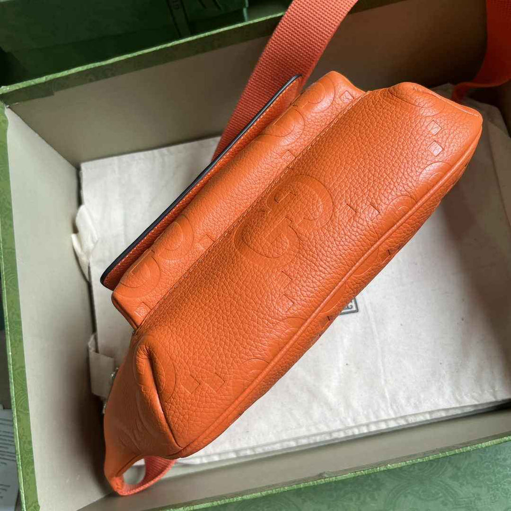 Gucci ‎Jumbo GG belt bag 645093 in Orange leather