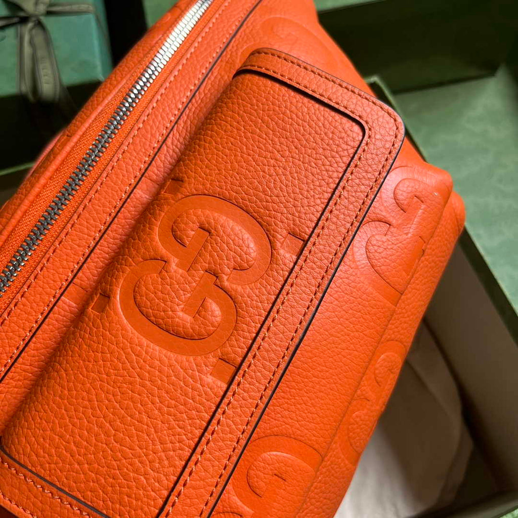 Gucci ‎Jumbo GG belt bag 645093 in Orange leather