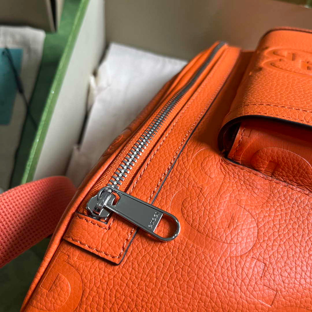 Gucci ‎Jumbo GG belt bag 645093 in Orange leather