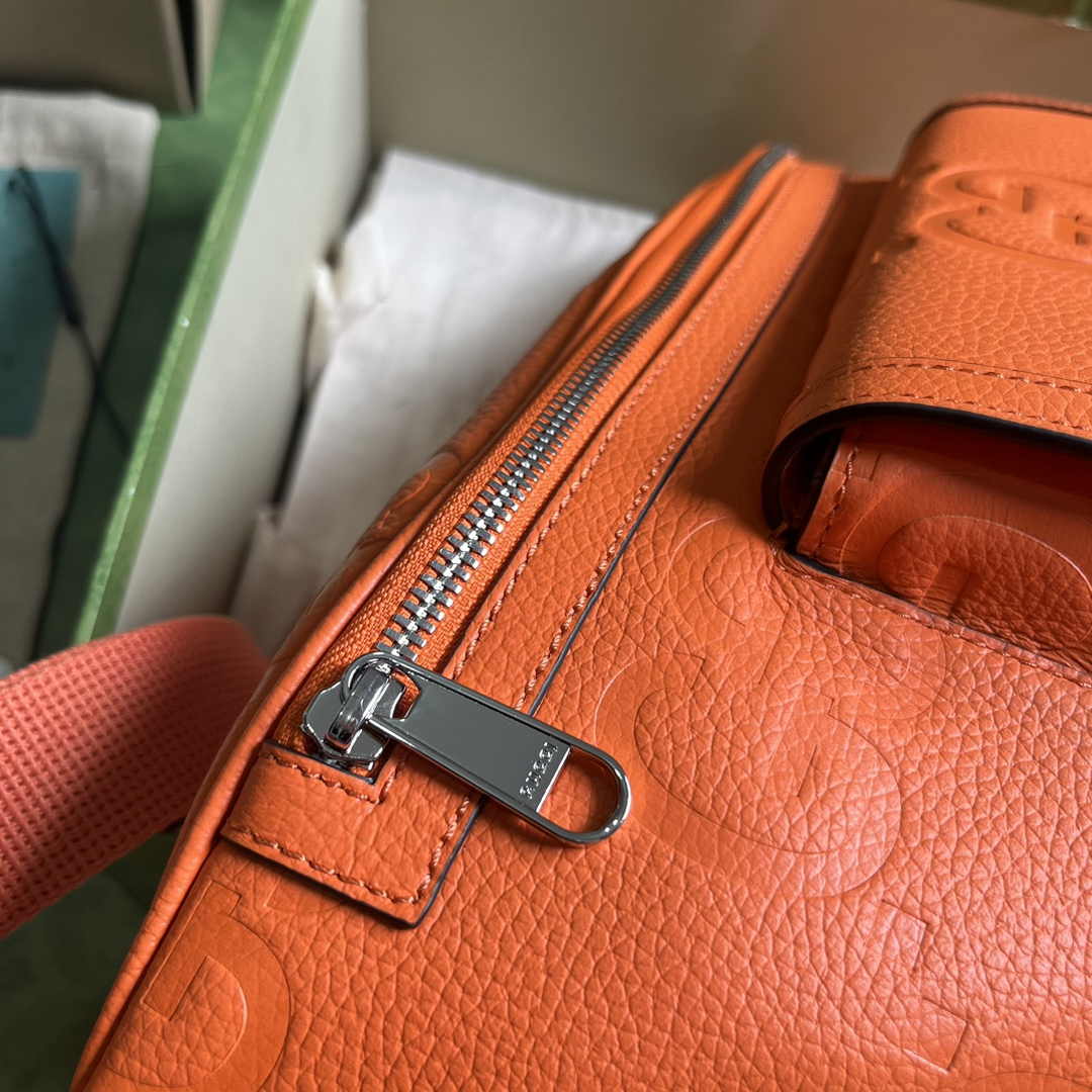 Gucci ‎Jumbo GG belt bag 645093 in Orange leather