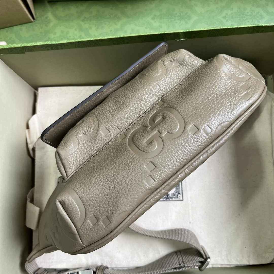 Gucci ‎Jumbo GG belt bag 645093 in beige leather