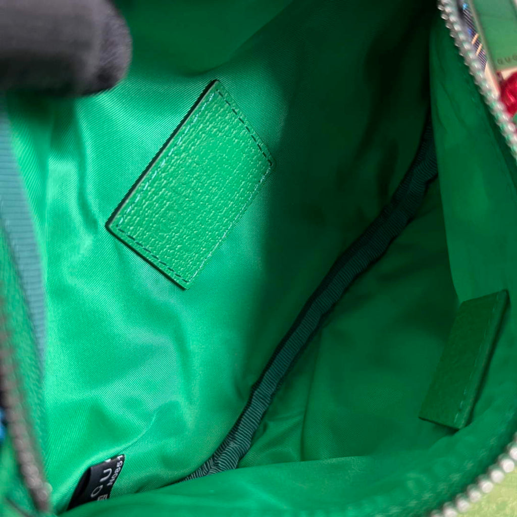 Gucci 650299 The North Face x Gucci belt bag Green leather