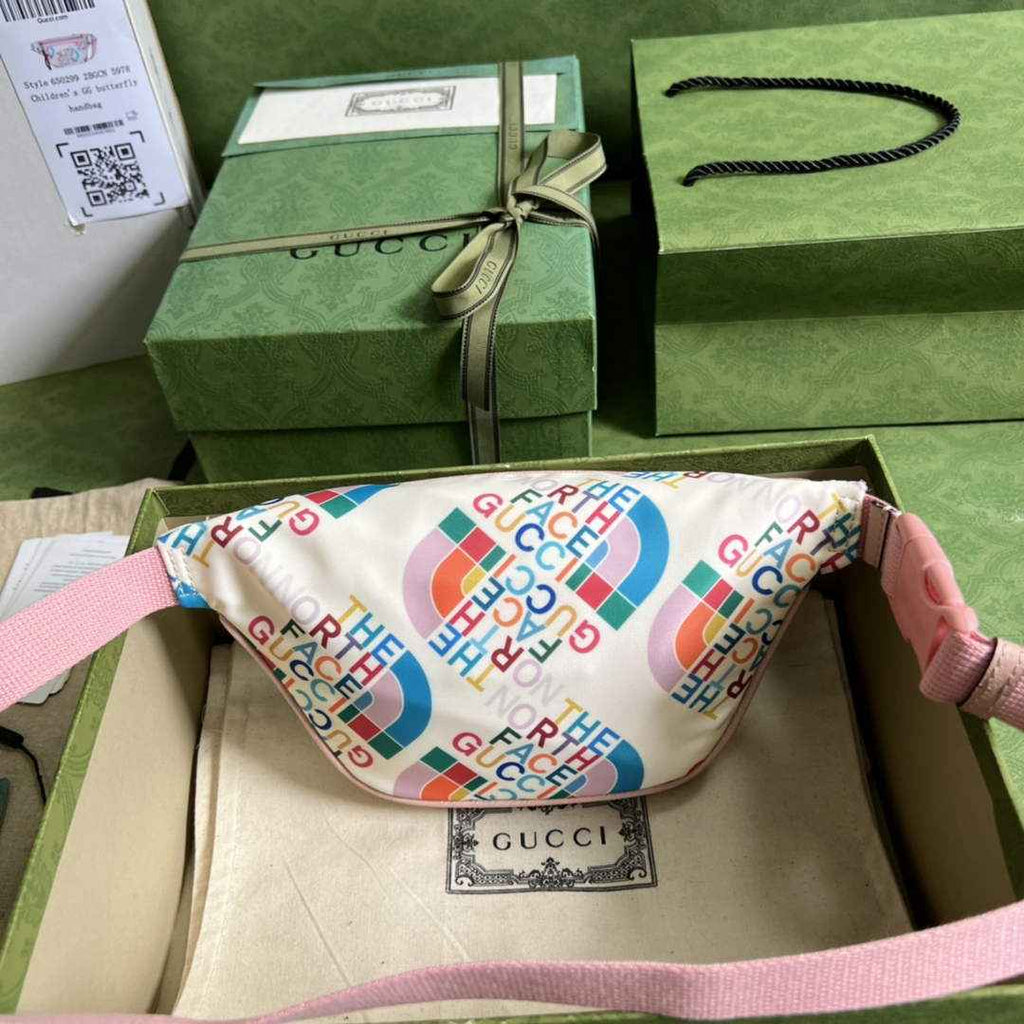Gucci 650299 The North Face x Gucci belt bag Pink leather