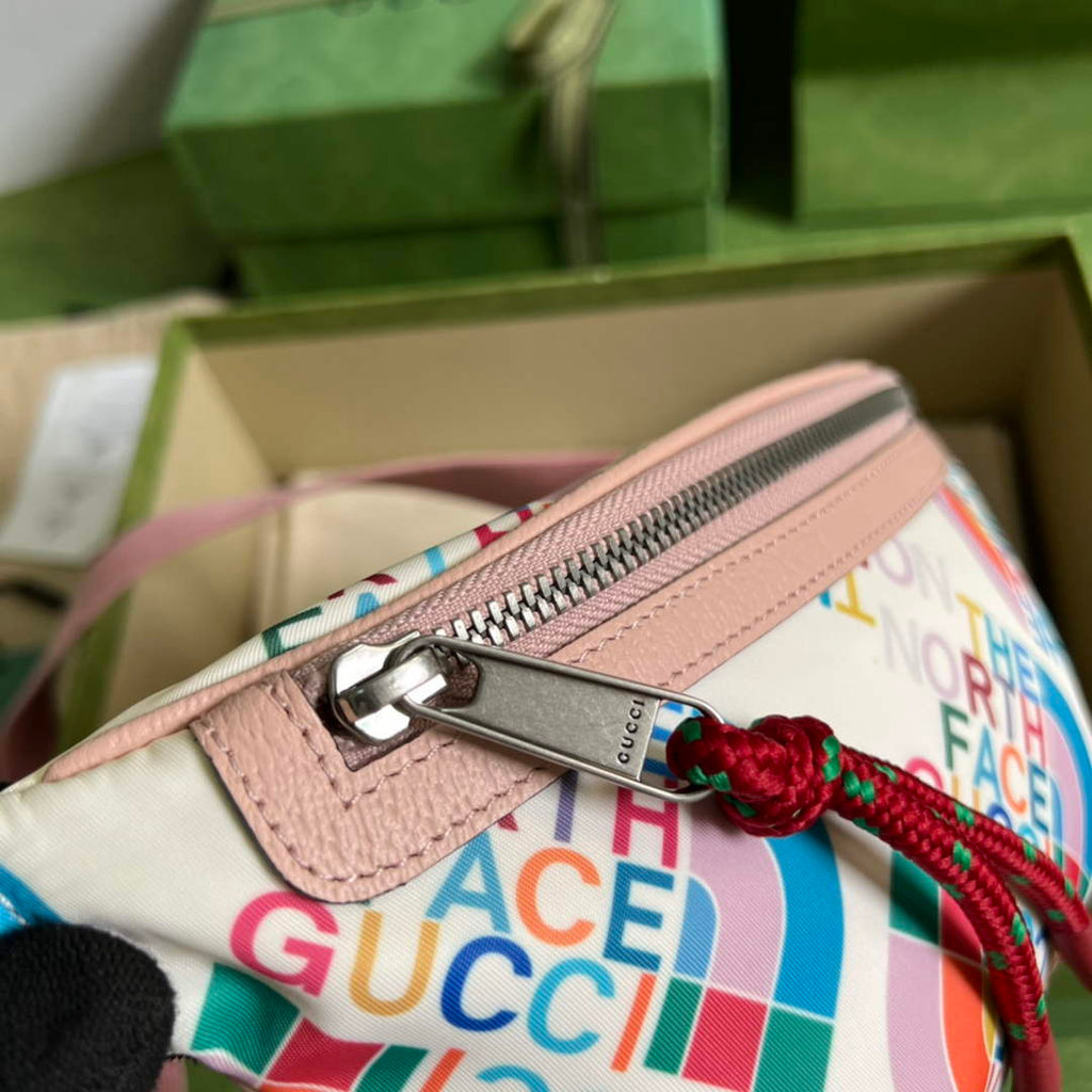 Gucci 650299 The North Face x Gucci belt bag Pink leather