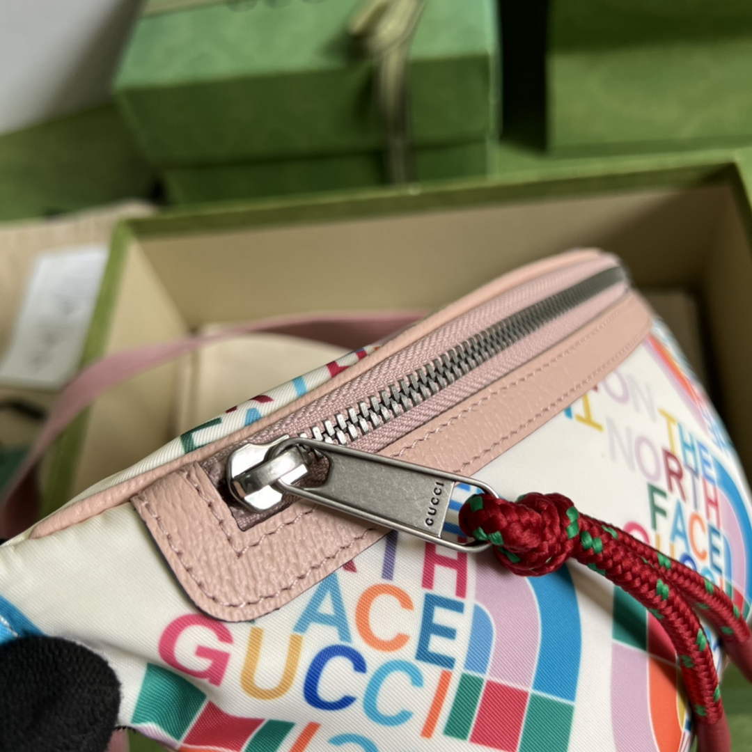 Gucci 650299 The North Face x Gucci belt bag Pink leather