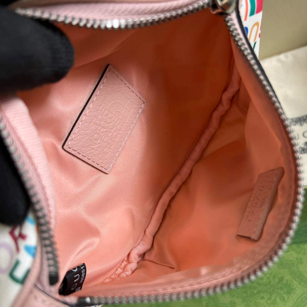 Gucci 650299 The North Face x Gucci belt bag Pink leather