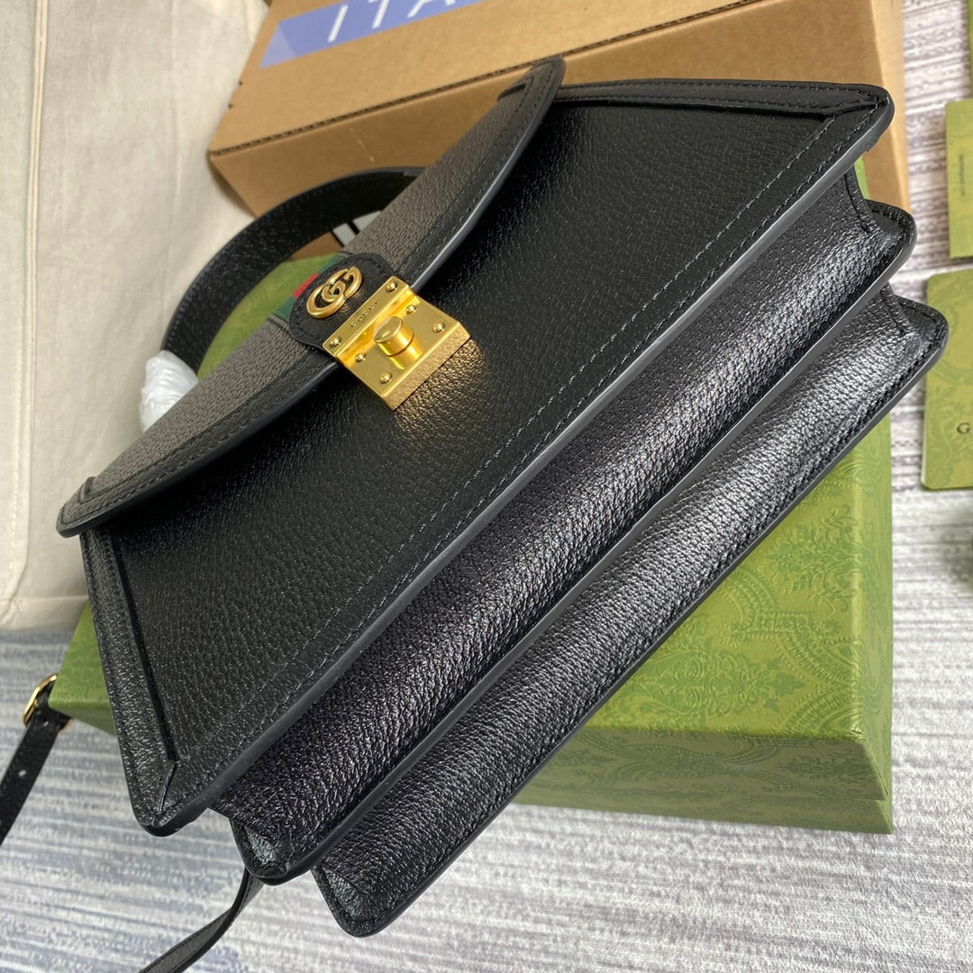 Gucci 651055 Ophidia small GG top handle bag ‎‎‎leather black
