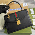 Gucci 651055 Ophidia small GG top handle bag ‎‎‎leather black