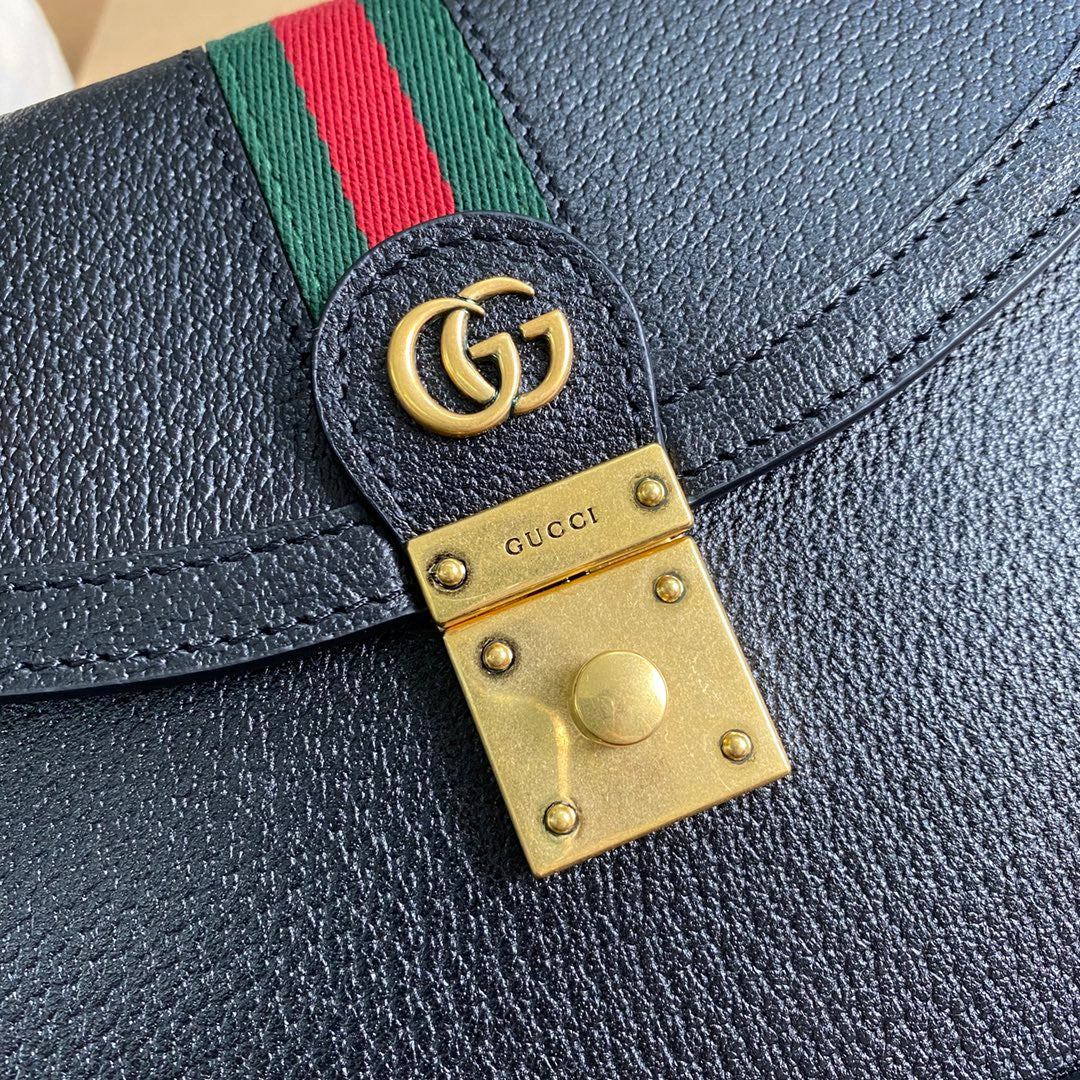 Gucci 651055 Ophidia small GG top handle bag ‎‎‎leather black