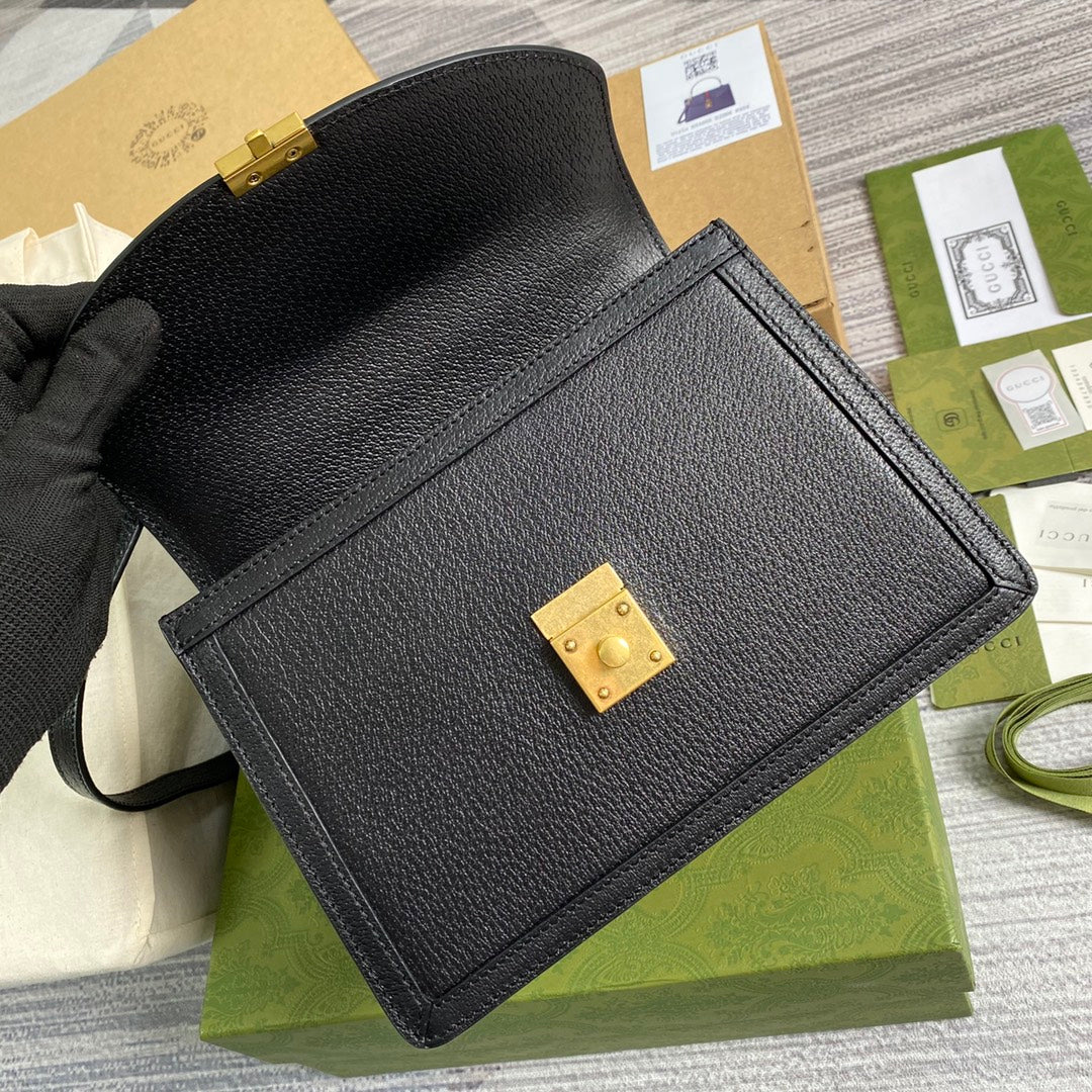 Gucci 651055 Ophidia small GG top handle bag ‎‎‎leather black