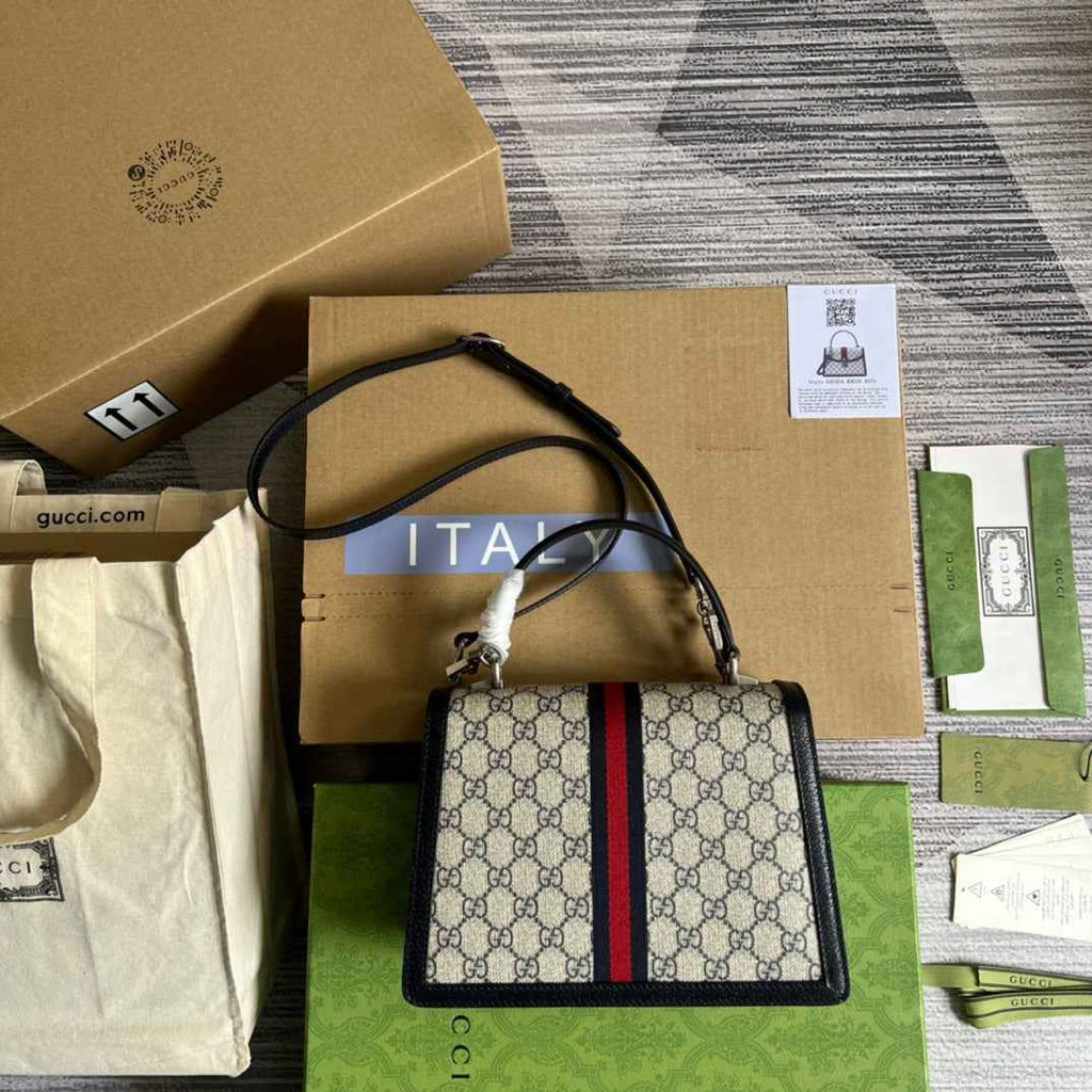 Gucci ‎‎‎‎651055 Ophidia small GG top handle bag blue
