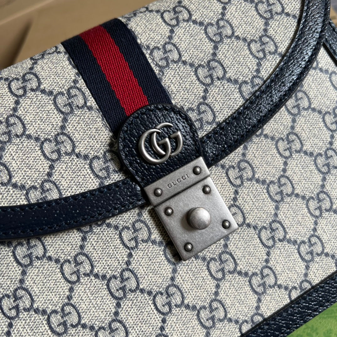 Gucci ‎‎‎‎651055 Ophidia small GG top handle bag blue
