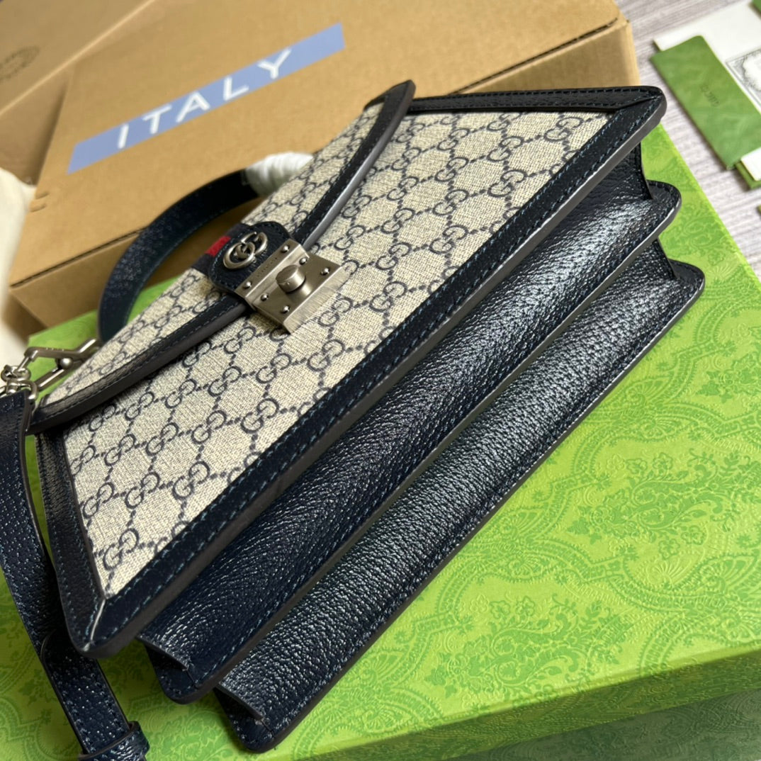 Gucci ‎‎‎‎651055 Ophidia small GG top handle bag blue