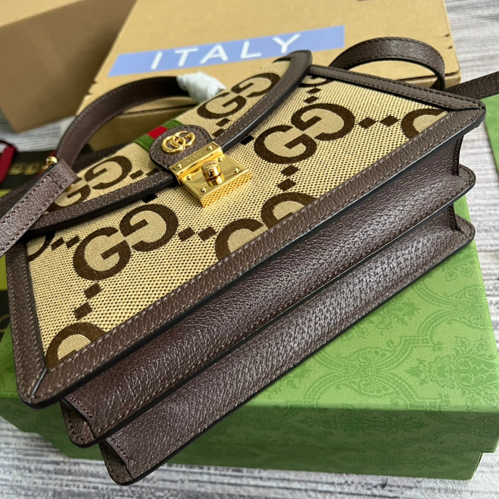 Gucci ‎‎‎‎651055 Ophidia small jumbo GG bag brown