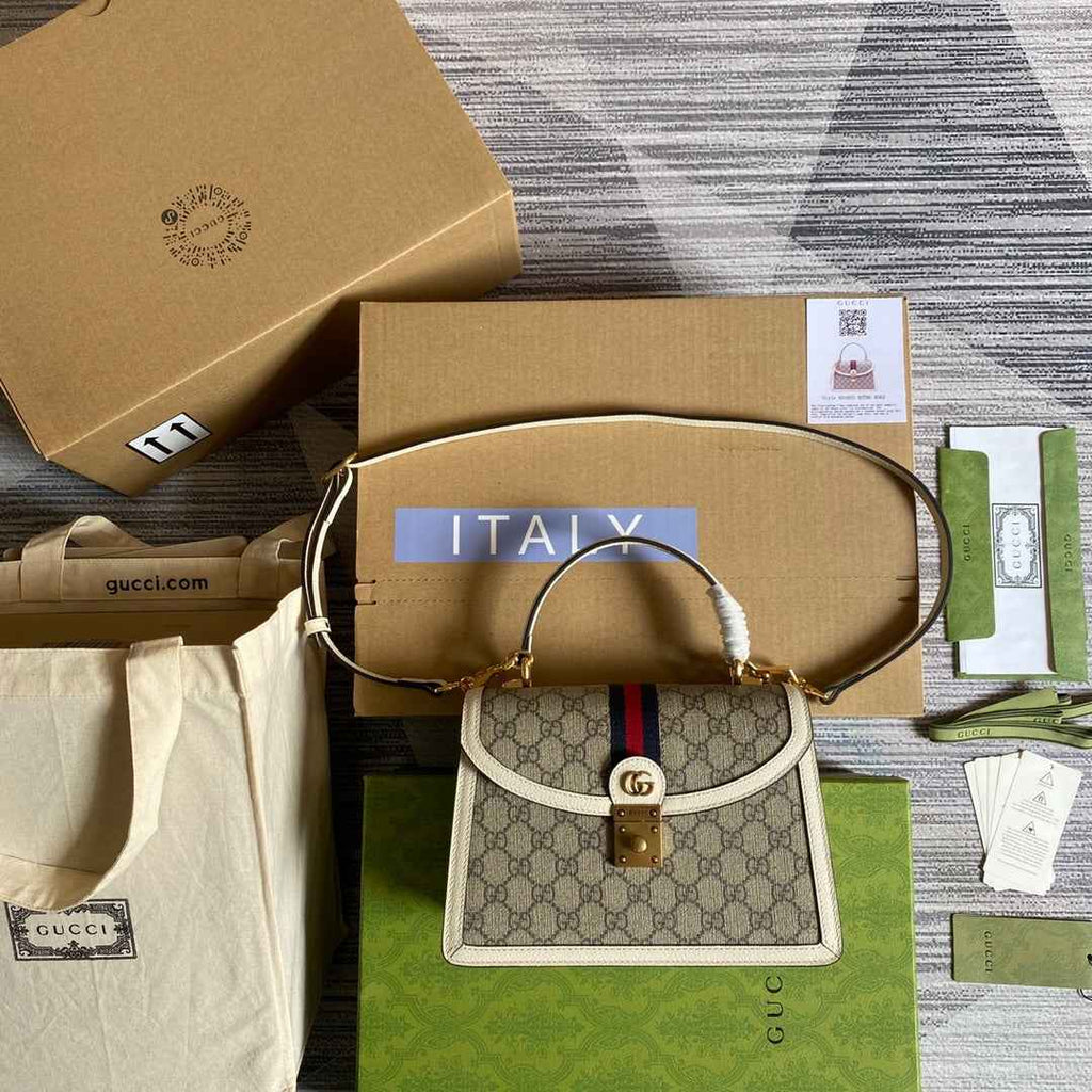 Gucci ‎‎‎‎651055 Ophidia small top handle bag white